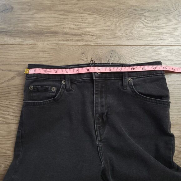 Free People Jeans Women 27 Black Distressed Skinny Hi Rise Bikercore We The Free - Picture 6 of 10